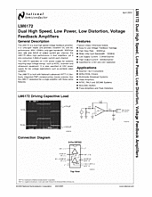 DataSheet LM6172 pdf